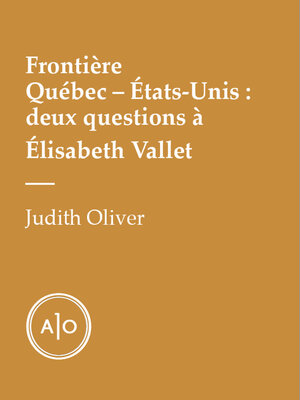 cover image of Frontière Québec et États-Unis